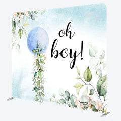 Aperturee - Aperturee Oh Boy Blue Ball Fabric Backdrop Cover for Baby Shower