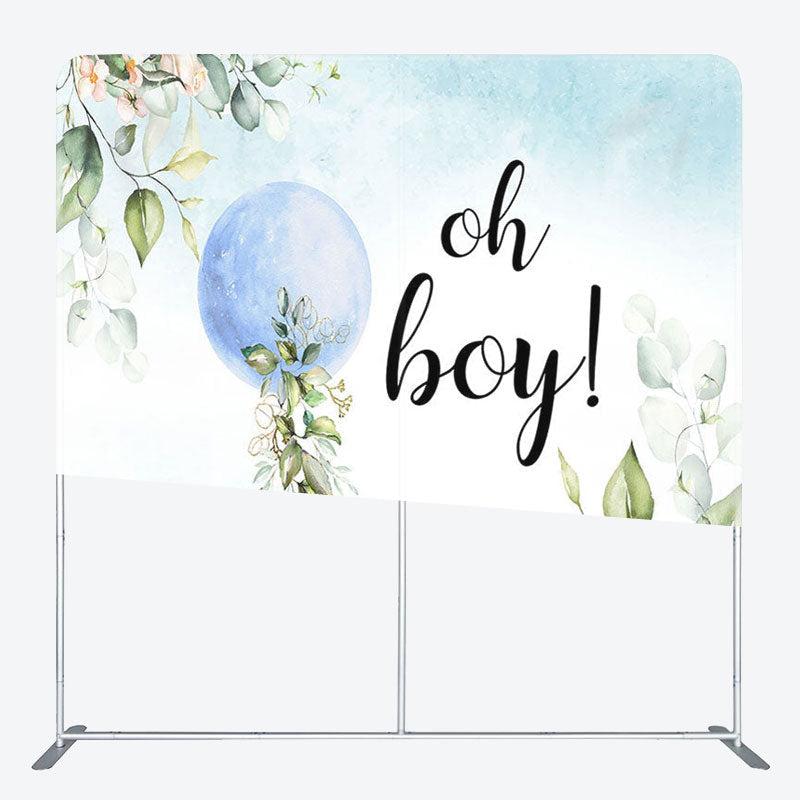 Aperturee - Aperturee Oh Boy Blue Ball Fabric Backdrop Cover for Baby Shower