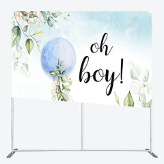 Aperturee - Aperturee Oh Boy Blue Ball Fabric Backdrop Cover for Baby Shower