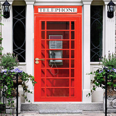 Aperturee - Aperturee Old British Red Telephone Booth Party Door Cover