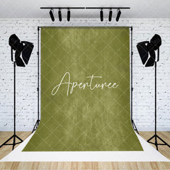 Aperturee - Aperturee Olive Green White Abstract Texture Photo Backdrop