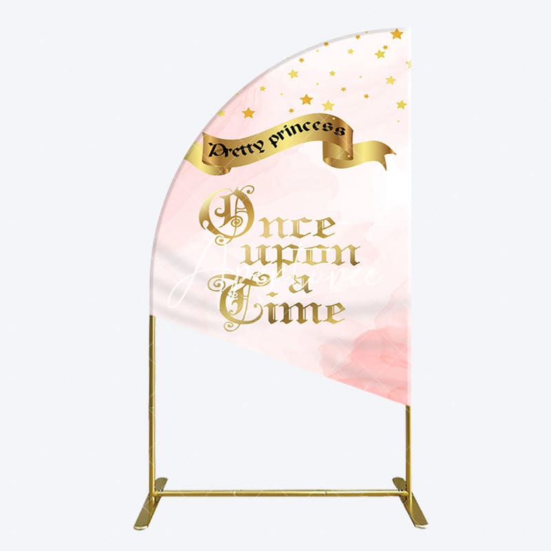 Aperturee - Aperturee Once Upon A Time Stars Pretty Princess Half Moon Arch Backdrop