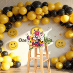 Aperturee - Aperturee One Happy Dude Balloons Birthday Cake Smash Backdrop