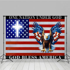 Aperturee - Aperturee One Nation Under God Eagle Independence Day Backdrop