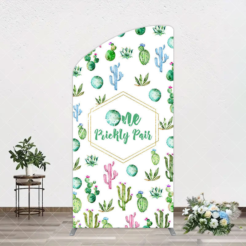 Aperturee - Aperturee One Prickly Pair Plant 1st Birthday Arch Backdrop