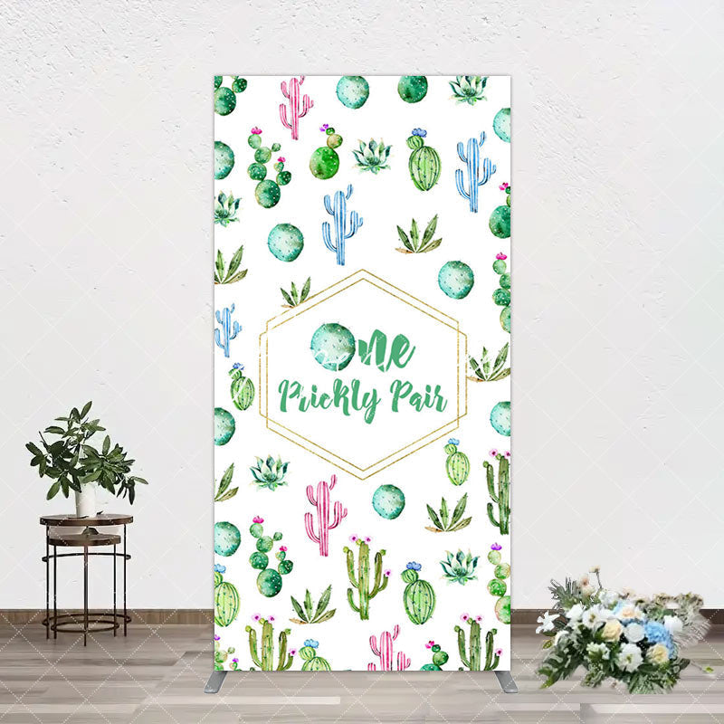 Aperturee - Aperturee One Prickly Pair Plant 1st Birthday Arch Backdrop