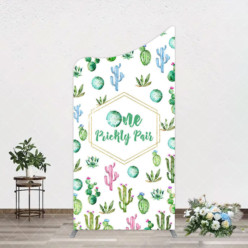 Aperturee - Aperturee One Prickly Pair Plant 1st Birthday Arch Backdrop