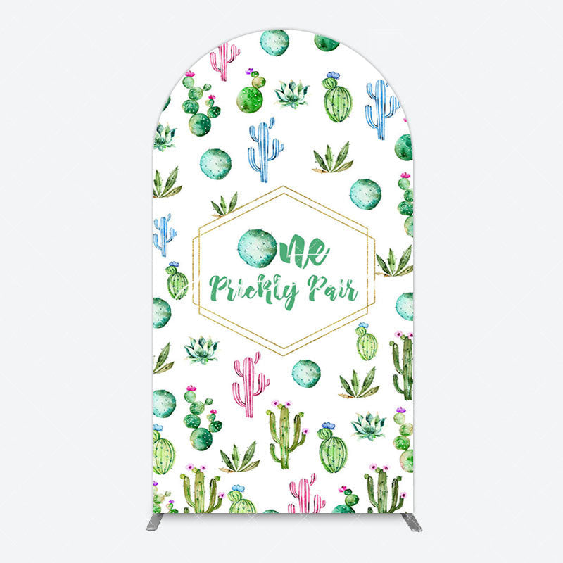 Aperturee - Aperturee One Prickly Pair Plant 1st Birthday Arch Backdrop