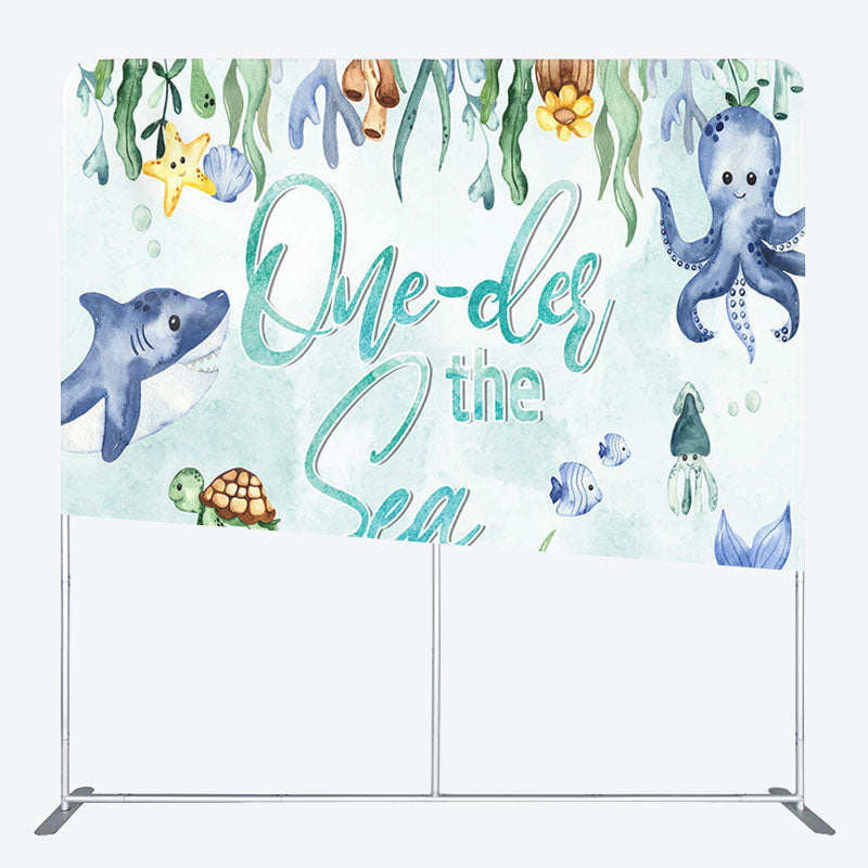 Aperturee - Aperturee Oneder The Sea Fabric Backdrop Cover for Birthday