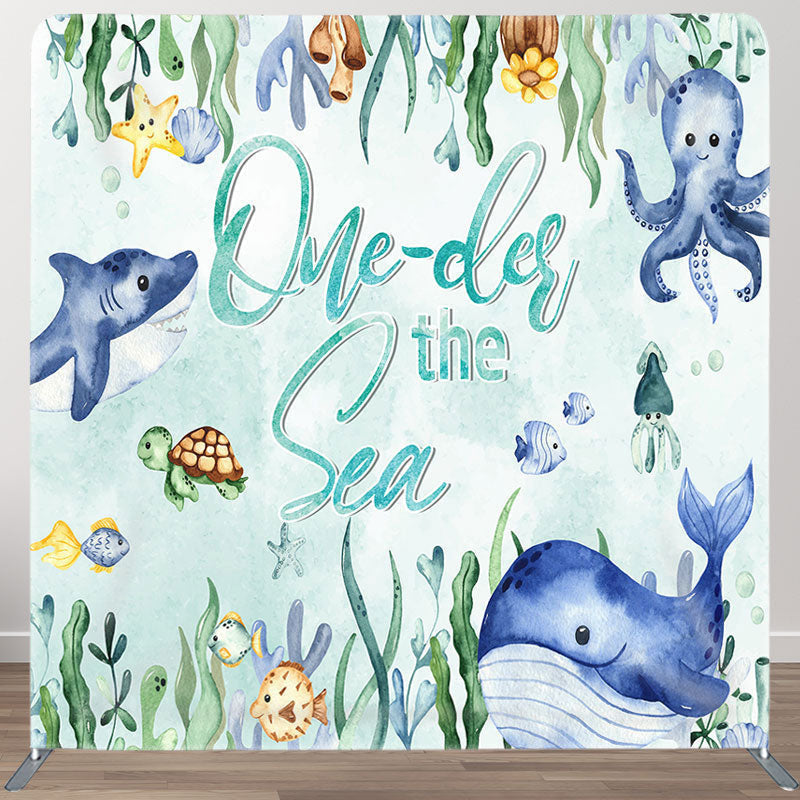 Aperturee - Aperturee Oneder The Sea Fabric Backdrop Cover for Birthday