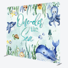 Aperturee - Aperturee Oneder The Sea Fabric Backdrop Cover for Birthday