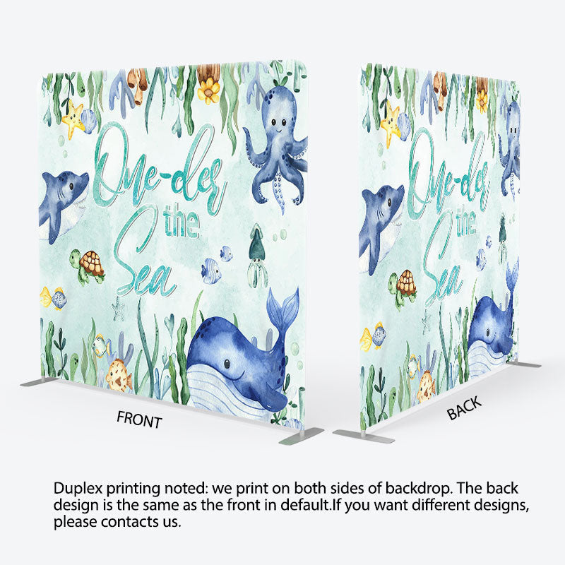 Aperturee - Aperturee Oneder The Sea Fabric Backdrop Cover for Birthday