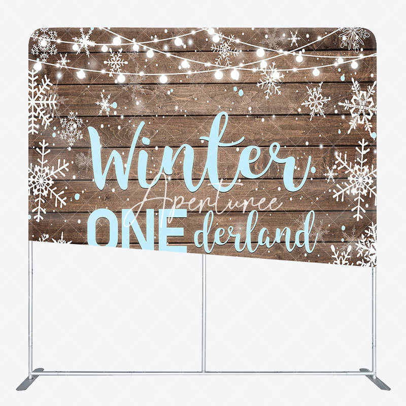 Aperturee - Aperturee Onederland Snowflake Birthday Pillow Case Backdrop