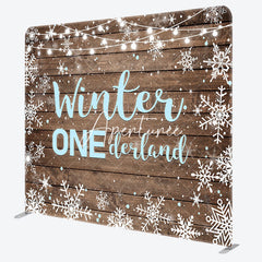 Aperturee - Aperturee Onederland Snowflake Birthday Pillow Case Backdrop