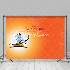 Aperturee - Aperturee Orange Archery Lord Rama Happy Ram Navami Backdrop