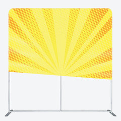 Aperturee - Aperturee Orange Dot Stripe Yellow Birthday Backdrop Cover