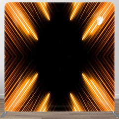 Aperturee - Aperturee Orange Inward Spotlight Black Party Photo Backdrop