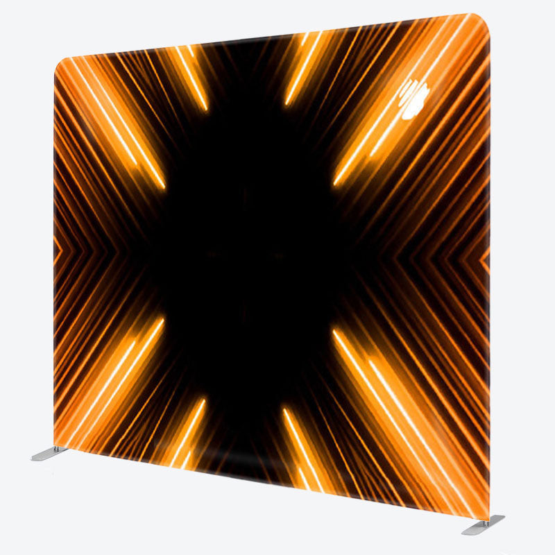 Aperturee - Aperturee Orange Inward Spotlight Black Party Photo Backdrop