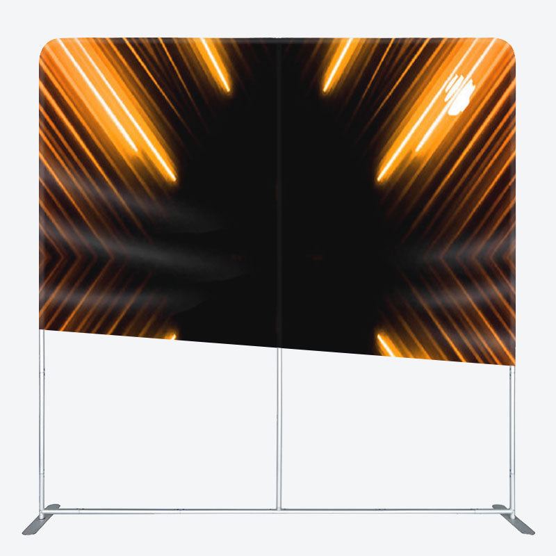 Aperturee - Aperturee Orange Inward Spotlight Black Party Photo Backdrop