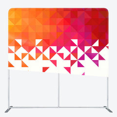 Aperturee - Aperturee Orange Purple Gradient Tangram White Party Backdrop