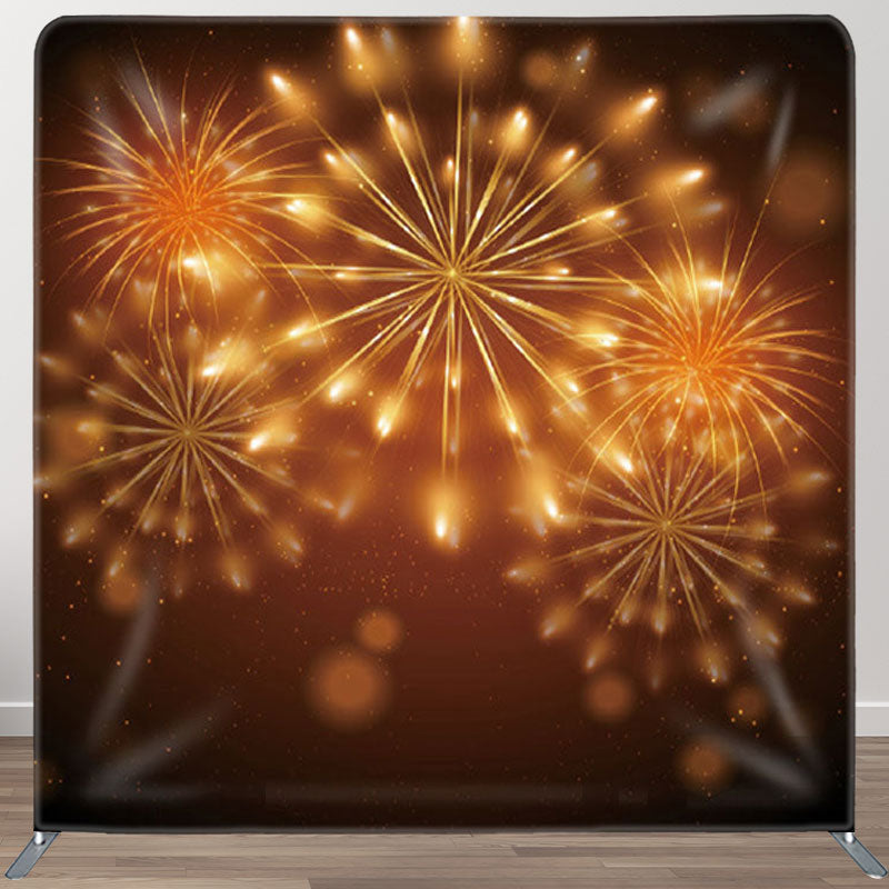 Aperturee - Aperturee Orange Spark Festive Congratulation Party Backdrop