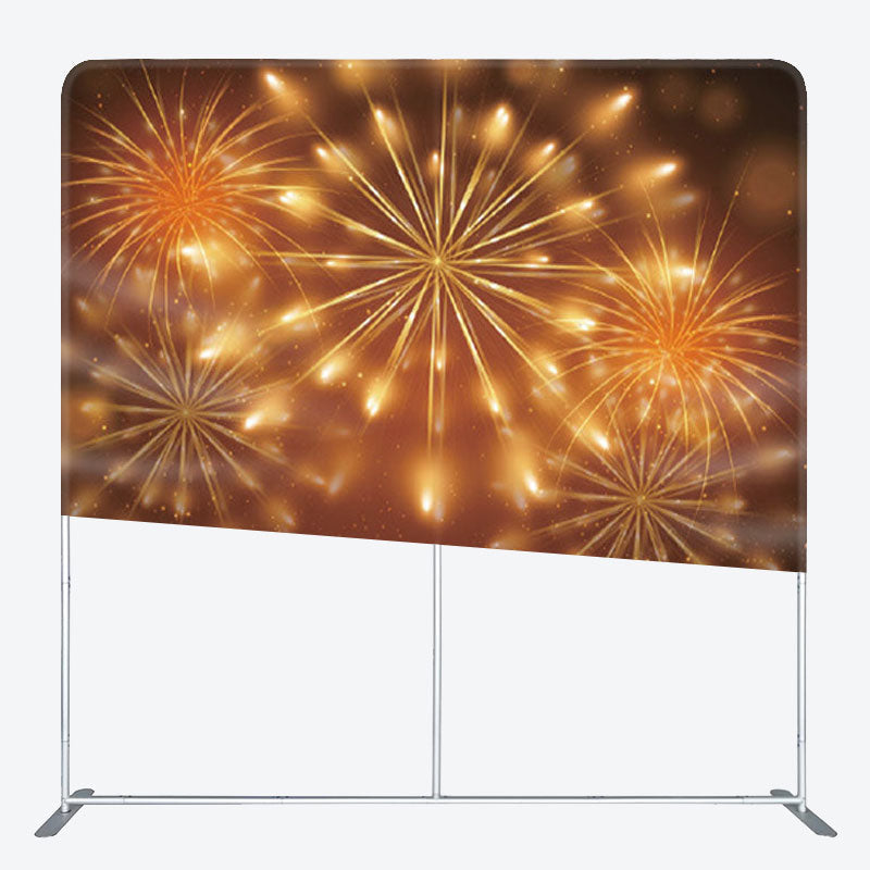 Aperturee - Aperturee Orange Spark Festive Congratulation Party Backdrop