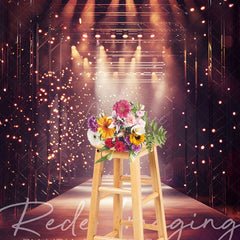 Aperturee - Aperturee Orange Spotlight Model Runway Stage Photo Backdrop