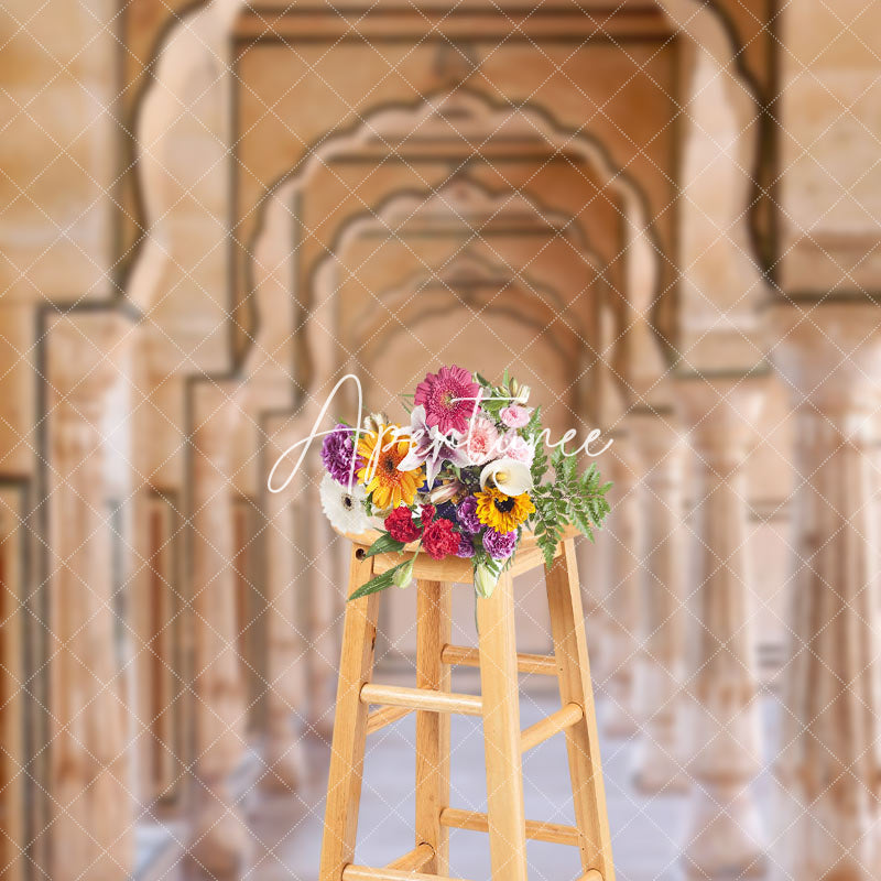 Aperturee - Aperturee Ornate Pillar Archway Classic Architectural Backdrop