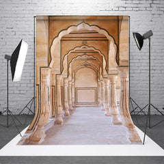 Aperturee - Aperturee Ornate Pillar Archway Classic Architectural Backdrop