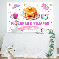 Aperturee - Aperturee Pancakes Pajamas Gold Stars Happy Birthday Backdrop