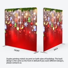 Aperturee - Aperturee Pendant Snowman Stars Bokeh Red Christmas Backdrop