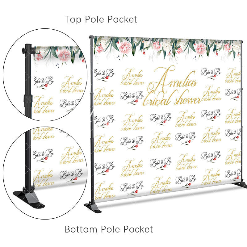 Aperturee - Aperturee Personalized Bridal Shower Step And Repeat Banner