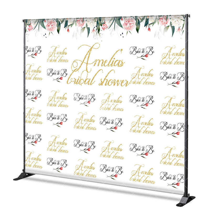 Aperturee - Aperturee Personalized Bridal Shower Step And Repeat Banner