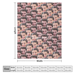 Aperturee - Aperturee Personalized Fun Regular Face Photo Blanket For Gift