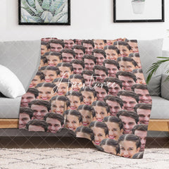 Aperturee - Aperturee Personalized Fun Regular Face Photo Blanket For Gift