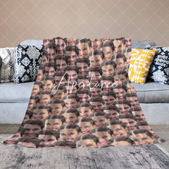 Aperturee - Aperturee Personalized Fun Regular Face Photo Blanket For Gift