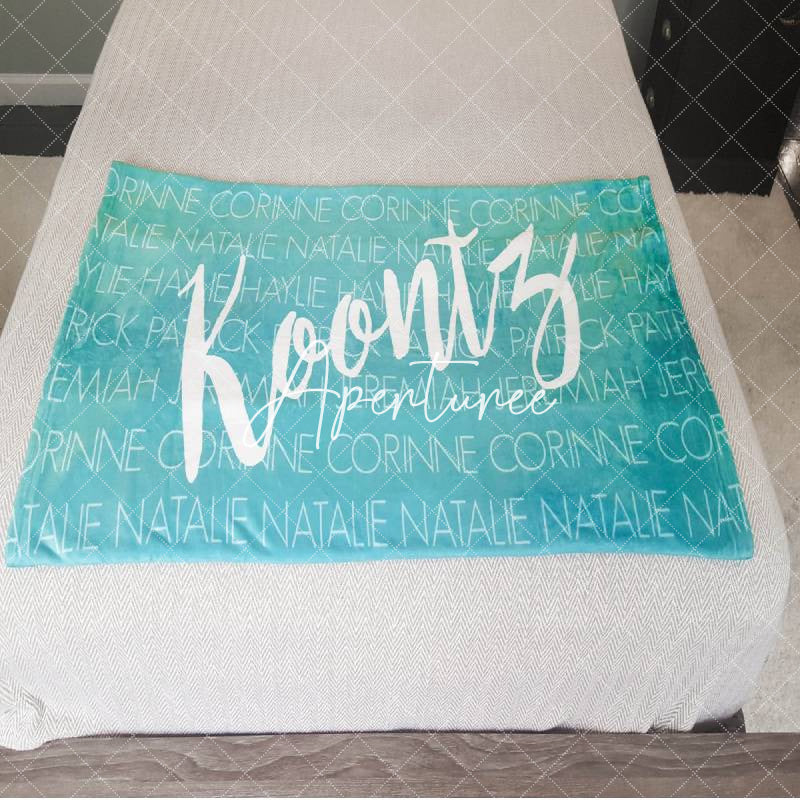 Aperturee - Aperturee Personalized Name Fleece Blanket For Baby Kids Adults