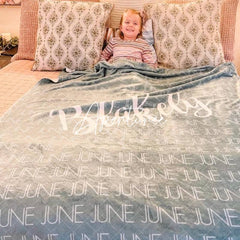 Aperturee - Aperturee Personalized Name Fleece Blanket For Baby Kids Adults