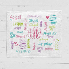 Aperturee - Aperturee Personalized Newborn Swaddle Baby Name Blanket