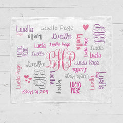 Aperturee - Aperturee Personalized Newborn Swaddle Baby Name Blanket