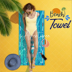 Aperturee - Aperturee Personalized Swim Team Pool Beach Towel Gift