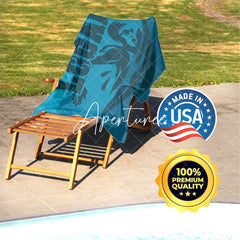 Aperturee - Aperturee Personalized Swim Team Pool Beach Towel Gift