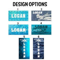 Aperturee - Aperturee Personalized Swim Team Pool Beach Towel Gift