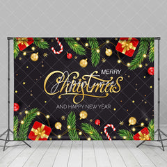 Aperturee - Aperturee Pine Leaves Gifts Merry Christmas New Year Backdrop