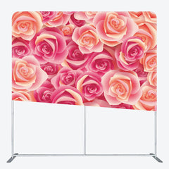 Aperturee - Aperturee Pink And Red Rose Backdrop Cover For Birthday Party