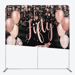 Aperturee - Aperturee Pink Balloon High Heels Fabric Backdrop Cover for Birthday