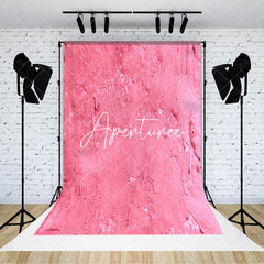 Aperturee - Aperturee Pink Cement Paint Wall Fine Art Photography Backdrop