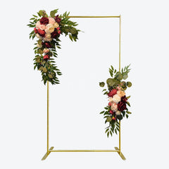 Aperturee - Aperturee Pink Color Floral Groovy One Birthday Rectangle Backdrop