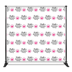 Aperturee - Aperturee Pink Crown Custom Birthday Step And Repeat Banner