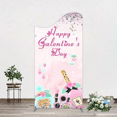 Aperturee - Aperturee Pink Diamonds Happy Galentines Day Arch Backdrop